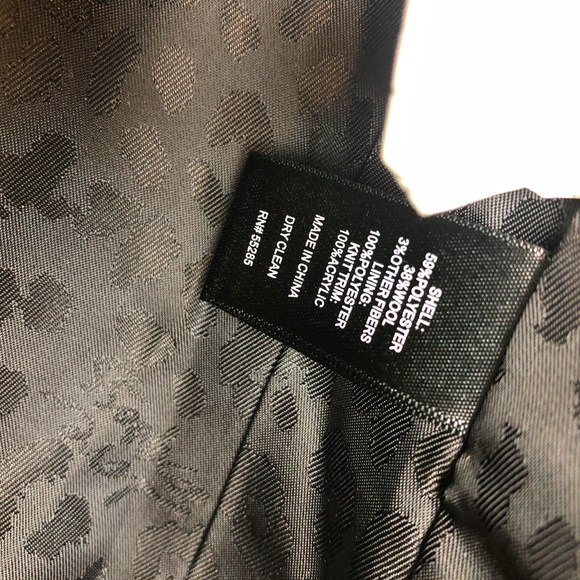 Express - Black White Twill Tweed Coat - xs - Picture 6 of 8